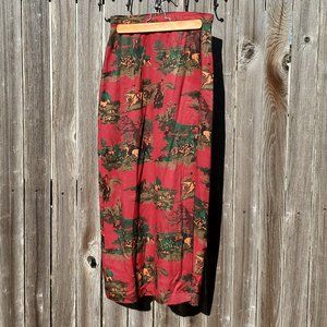 *SOLD* Vintage Traditional Trading Co Red Horse Equestrian Maxi Midi Skirt